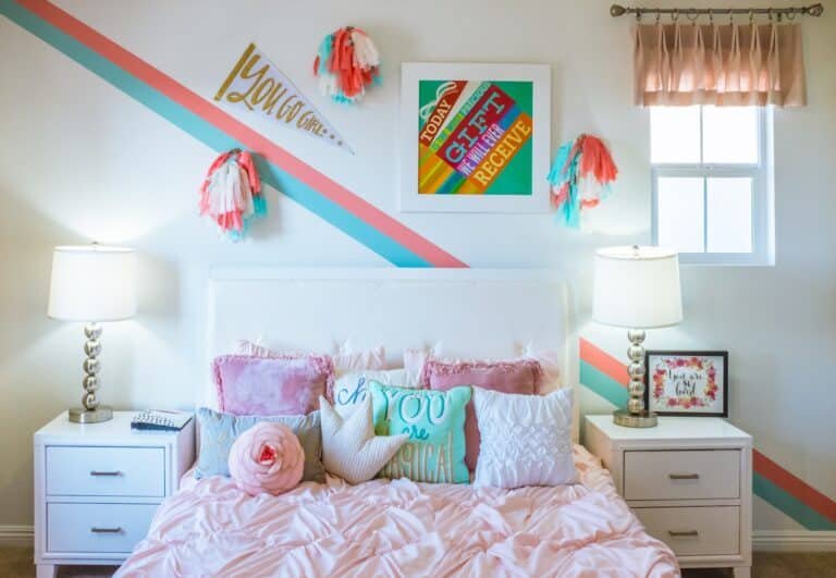 Cute colorful kids bedroom
