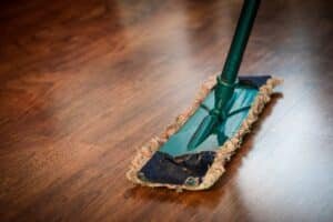 Clean Home this Holiday, mopping hardwood floor
