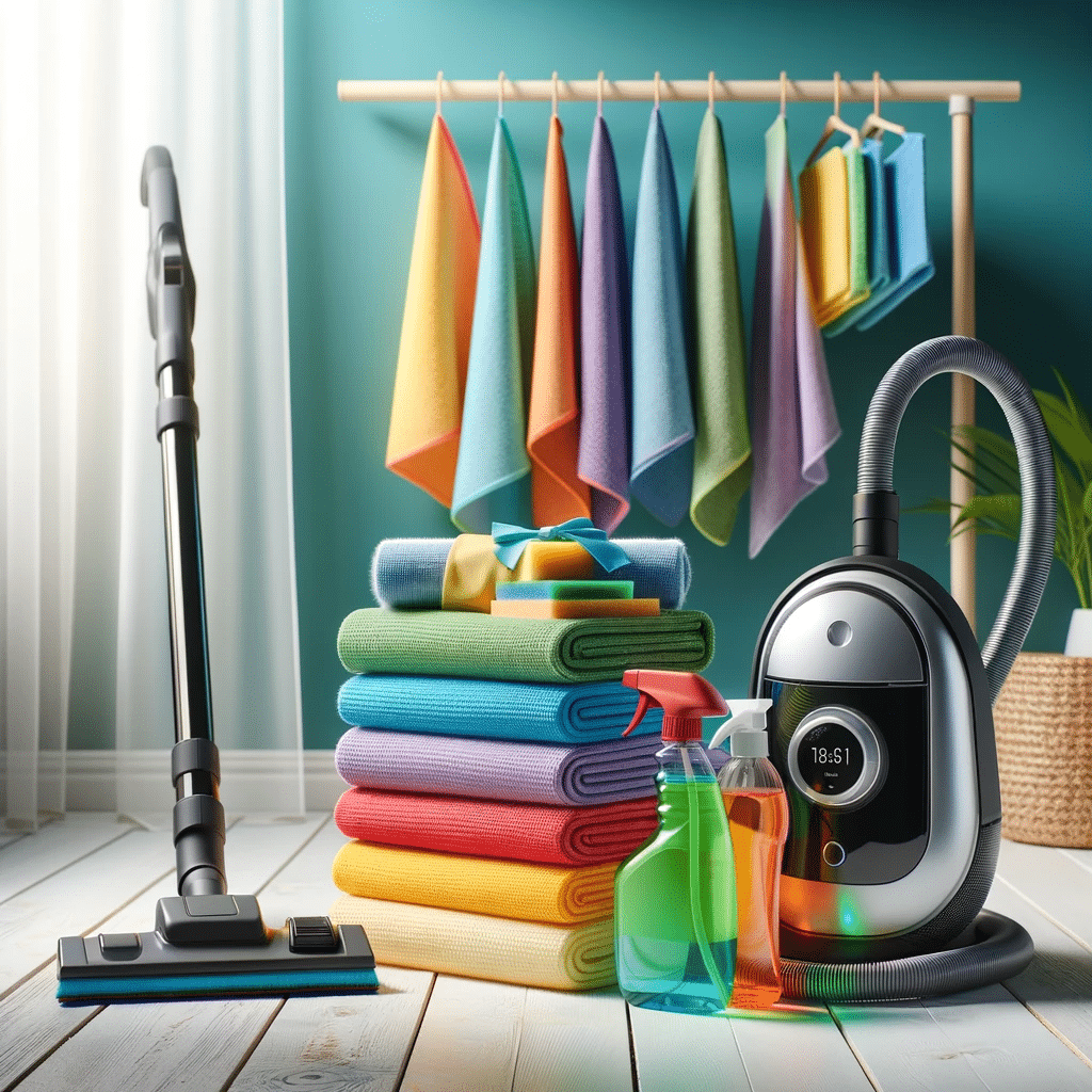 Essential cleaning tools and products