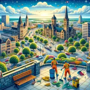 Clean Oshawa, Cleaners, Horizon with sunset