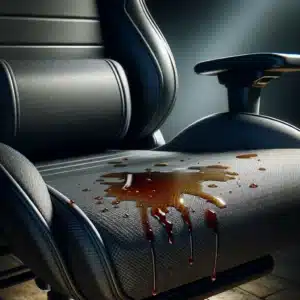 Ergonomic Gaming Chair with Spills Close-Up Image