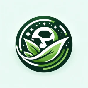 Powerful eco-friendly symbol with green elements for sustainability.