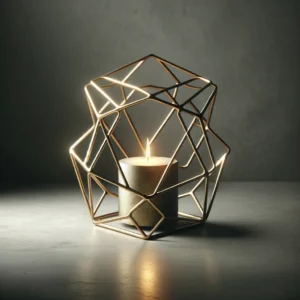 Elegant minimalist geometric candle holder design. Cheap and Chic Home Decor