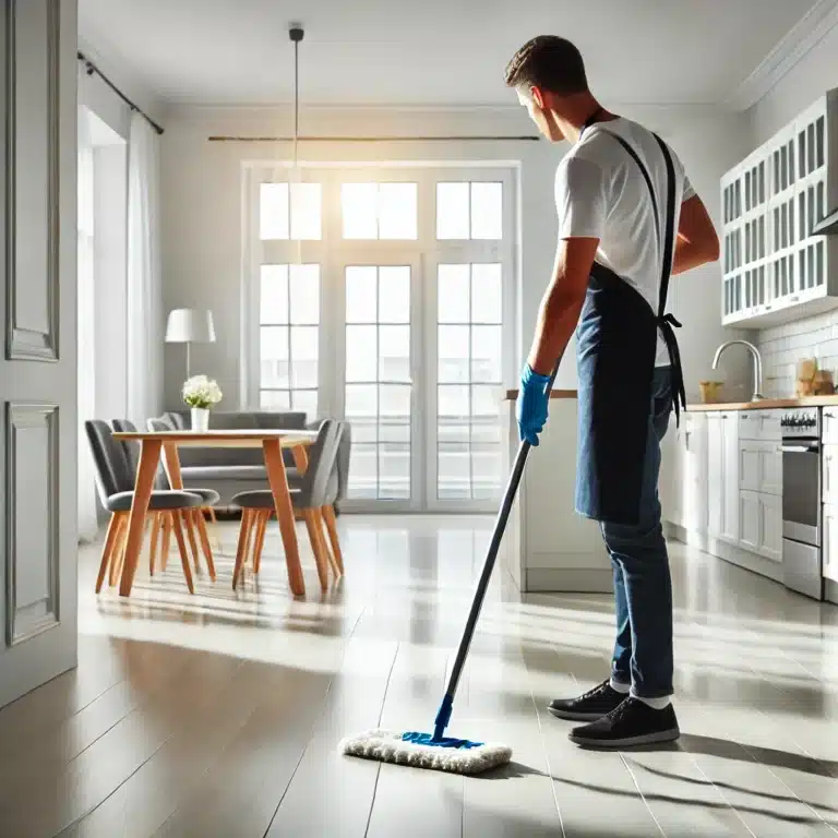Person preparing a move out cleaning
