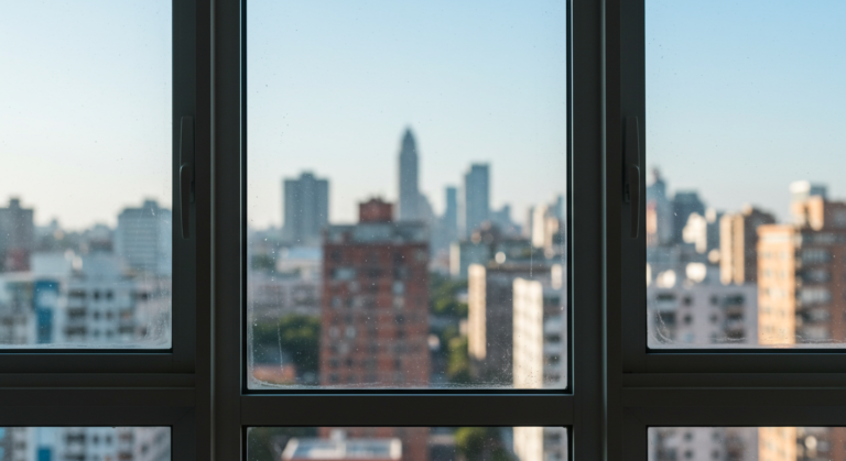 Clean glass on the city