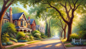 Hand-painted image about rosedale, landscape format