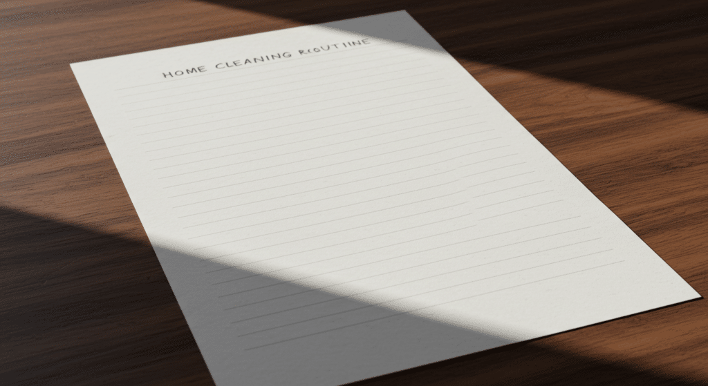 Paper written home cleaning routine