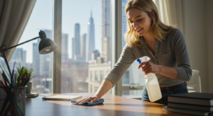 Cleaning with proper ventilation