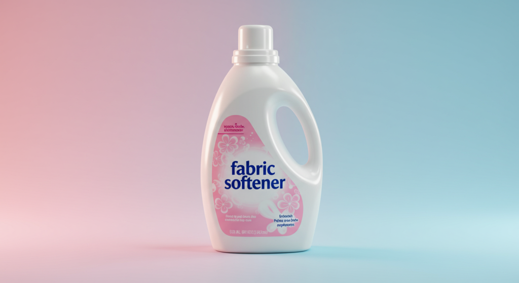 Fabric softener with pink details