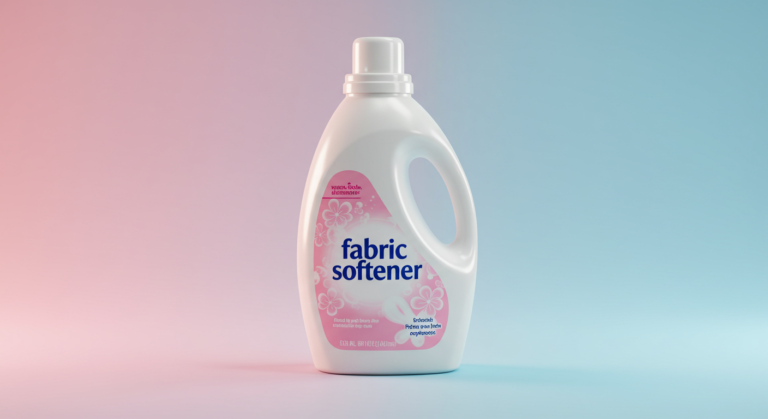 Fabric softener with pink details