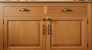 Wooden kitchen cabinet, ready to use a degreaser on it