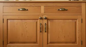 Wooden kitchen cabinet, ready to use a degreaser on it