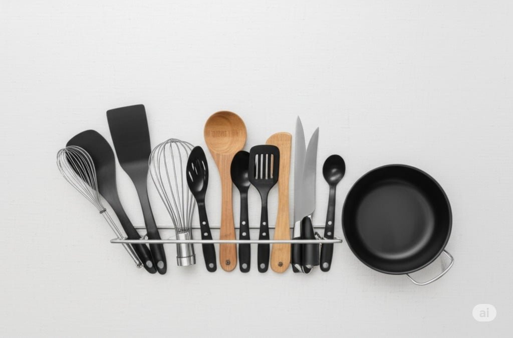 different types of utensils and materials