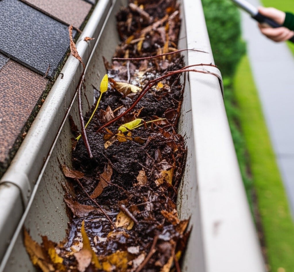 Very dirty gutter