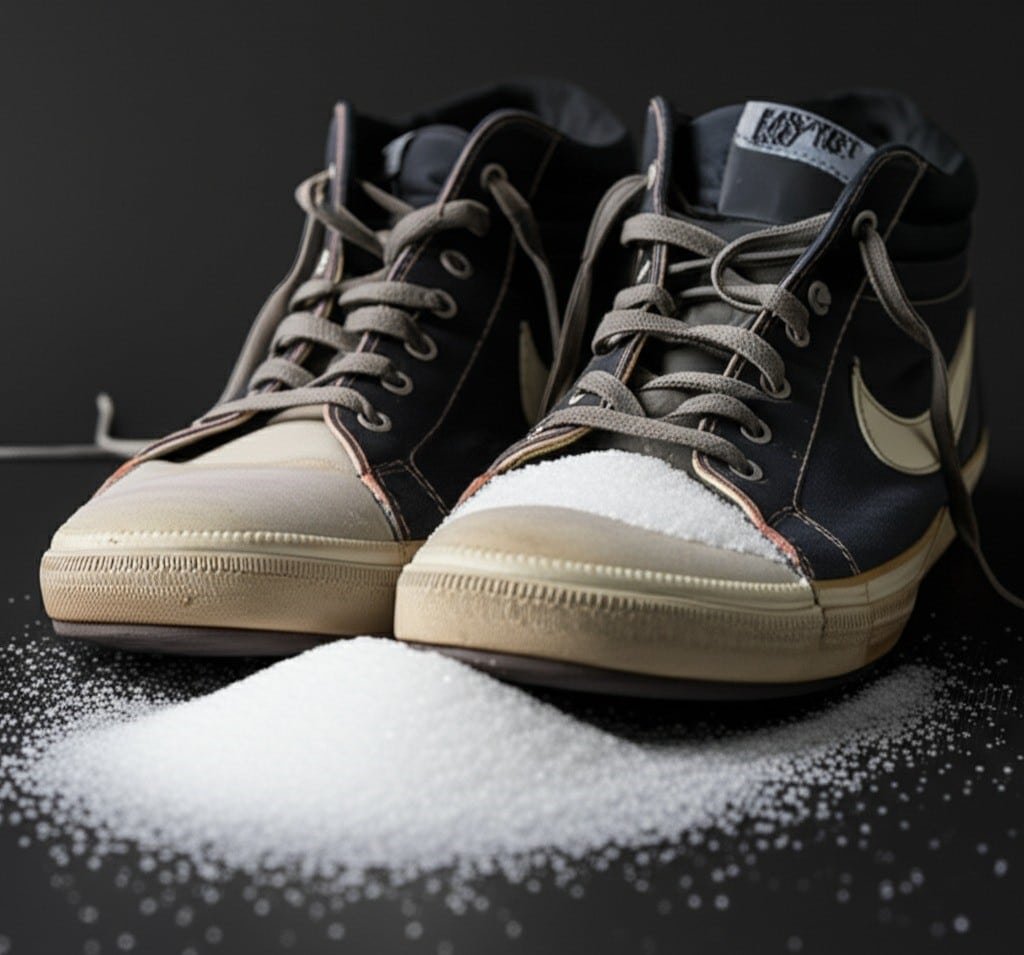 dirty tennis and salt