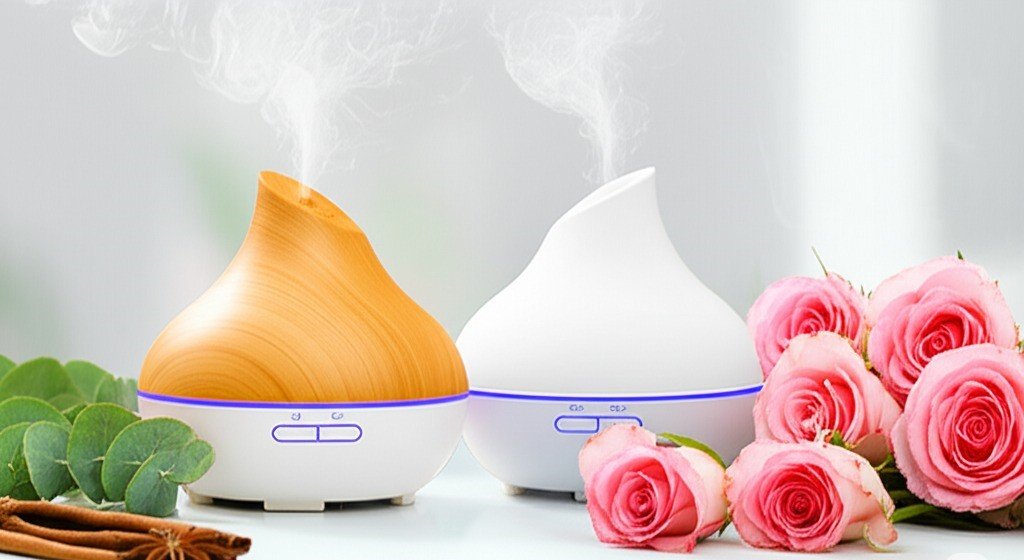 oil diffusers and flowers