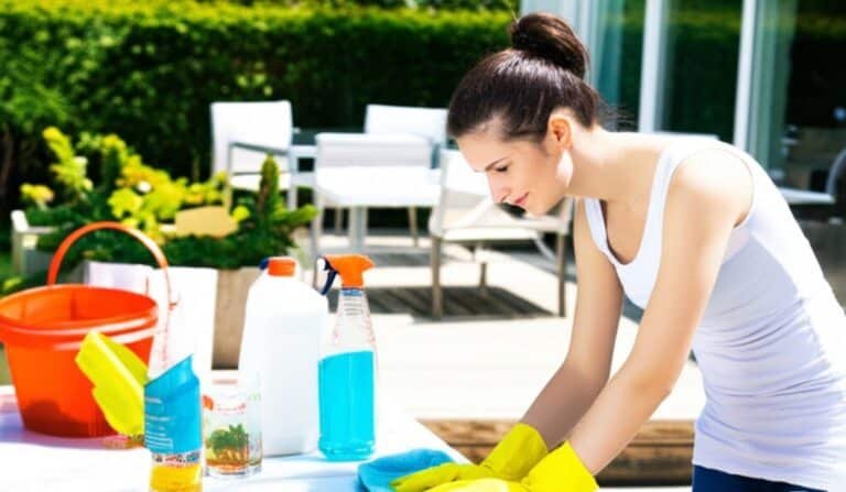 summer cleaning woman