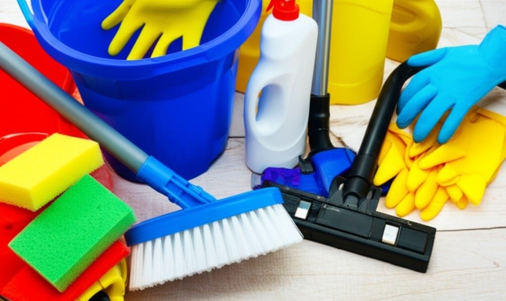 Cleaning Tools for cleaning basement