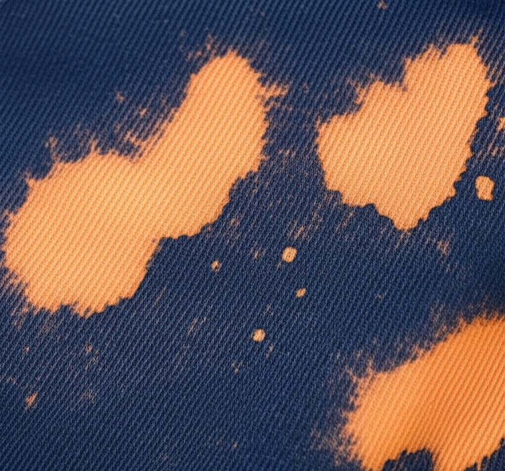 clothes discolored because of bleach