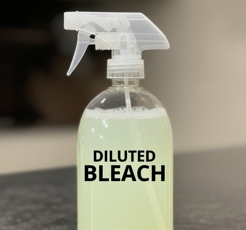 diluted bleach