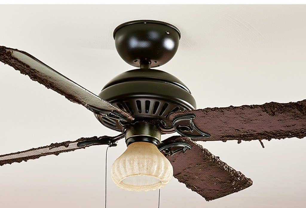 greasy ceiling fan