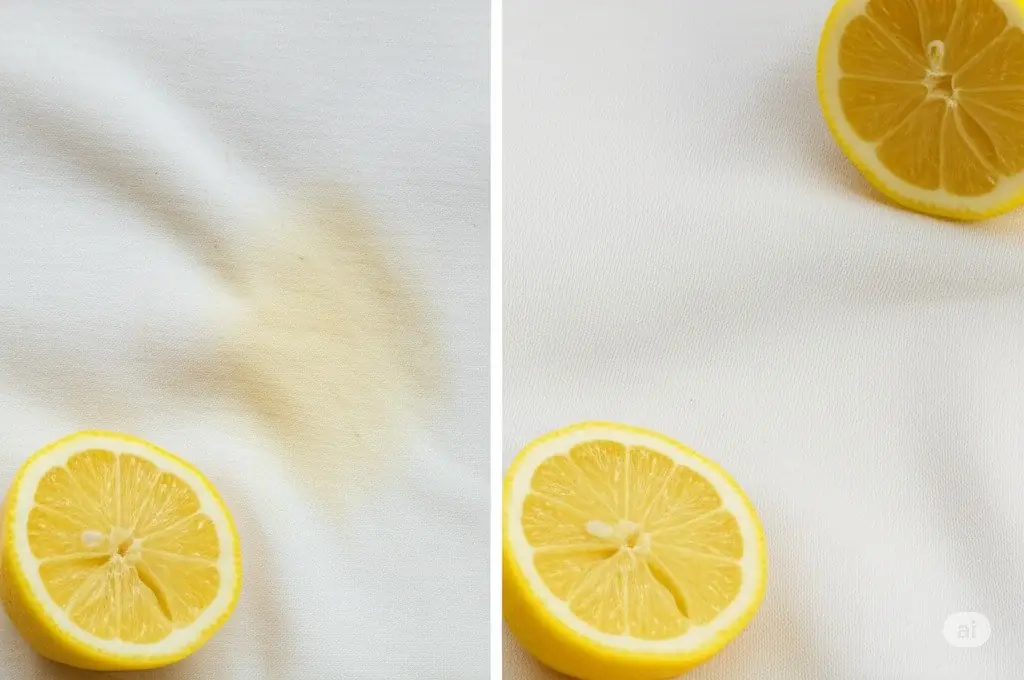 lemon juice on fabrics