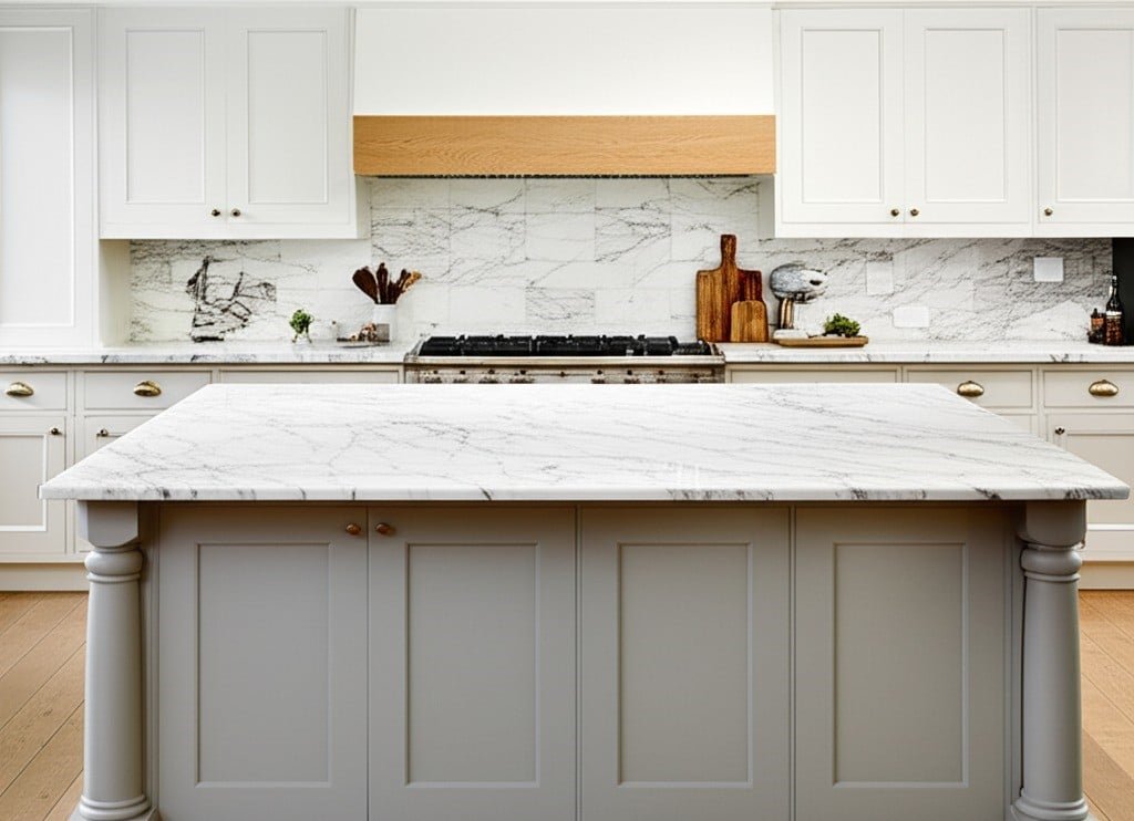 marble kitchen island