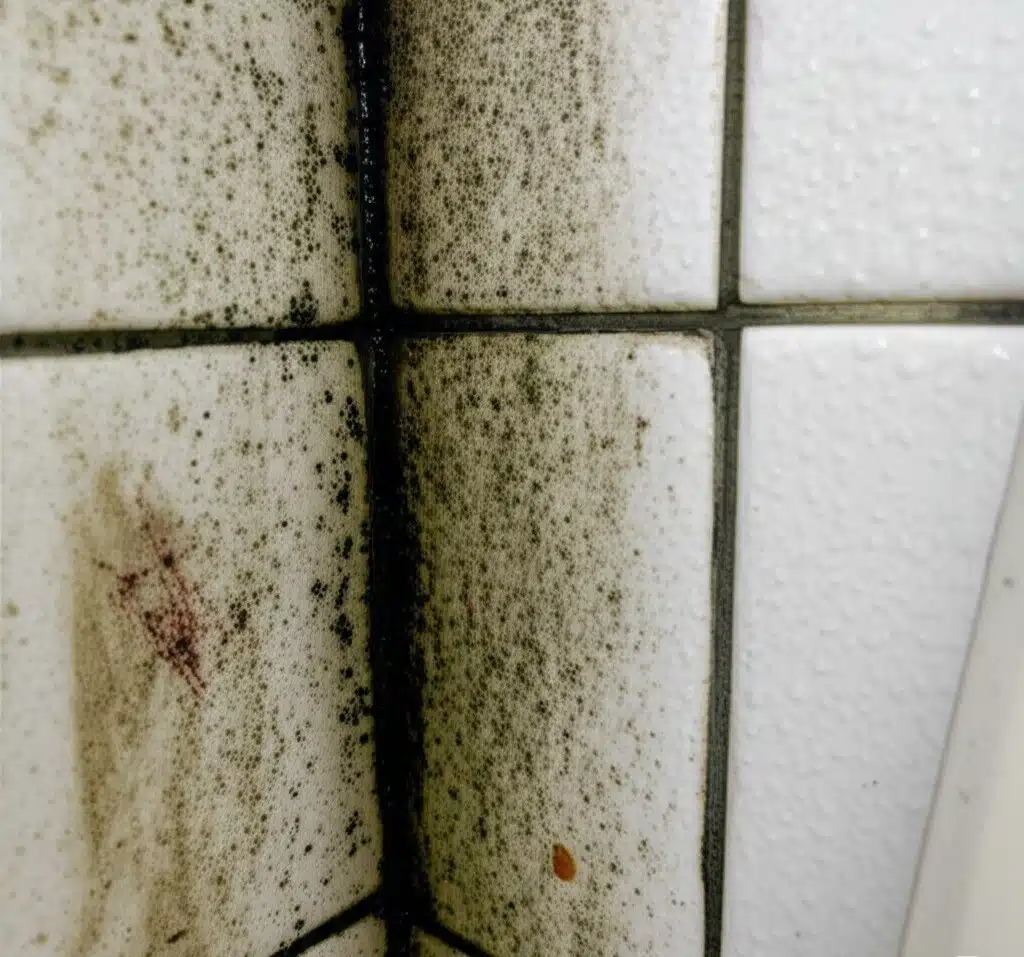 shower walls with mold and mildew
