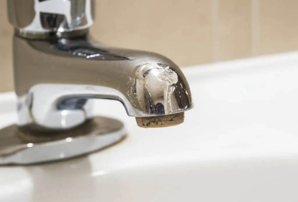tap with hard water