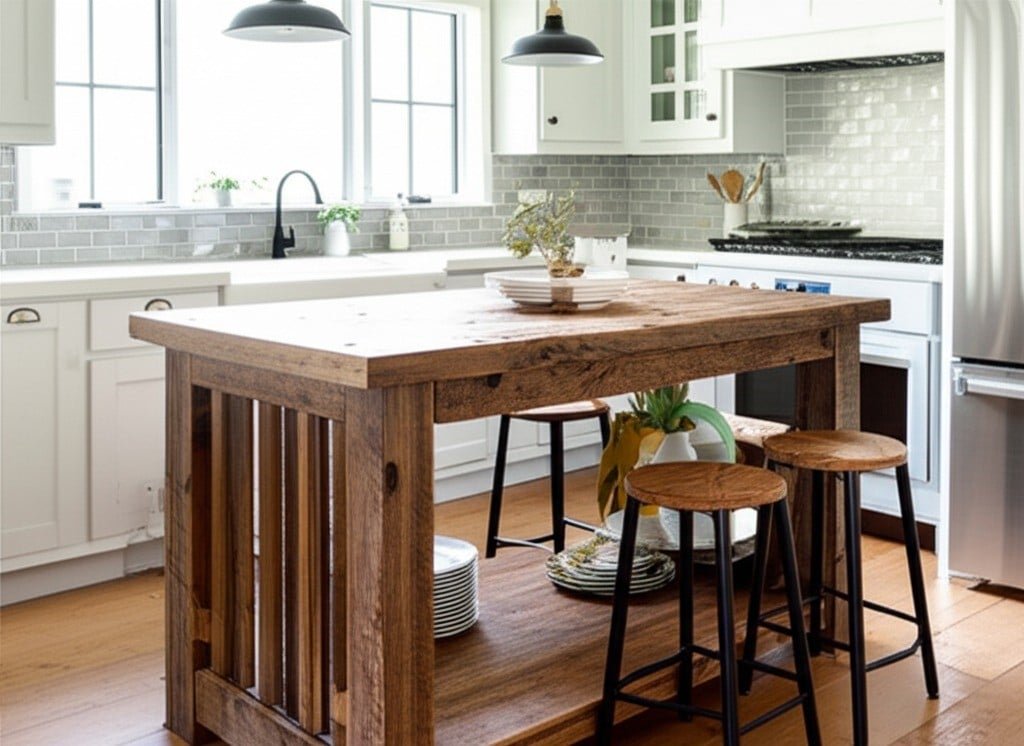wood kitchen island