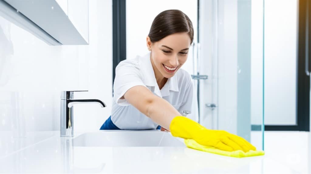 housekeeper working