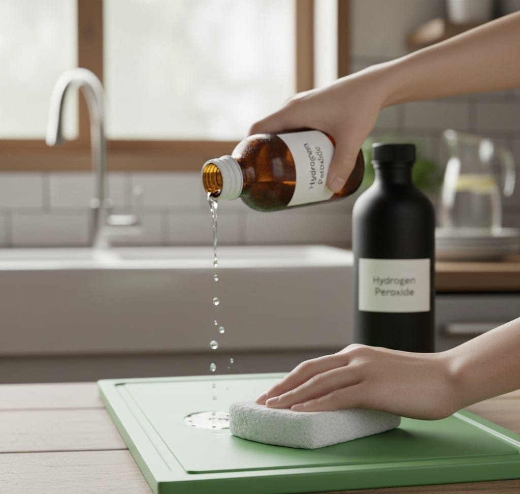 Hydrogen peroxide being used in the kitchen