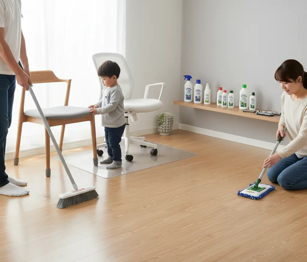 Long-term care and protection for laminate flooring