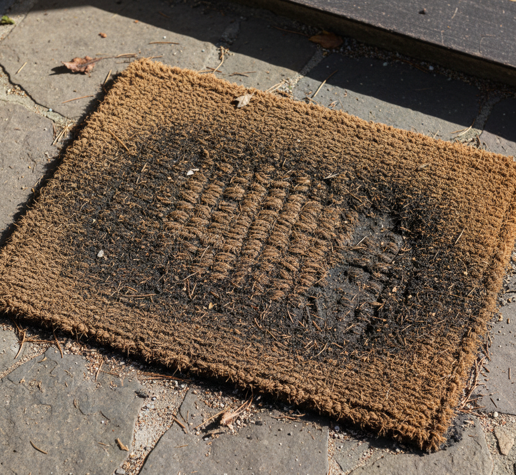 a doormat being well used