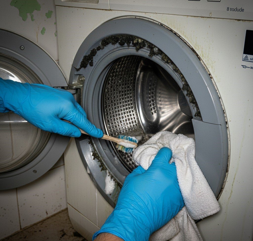cleaning the front washing machine gasket