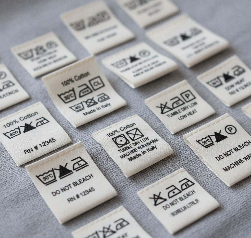 different types of clothing labels