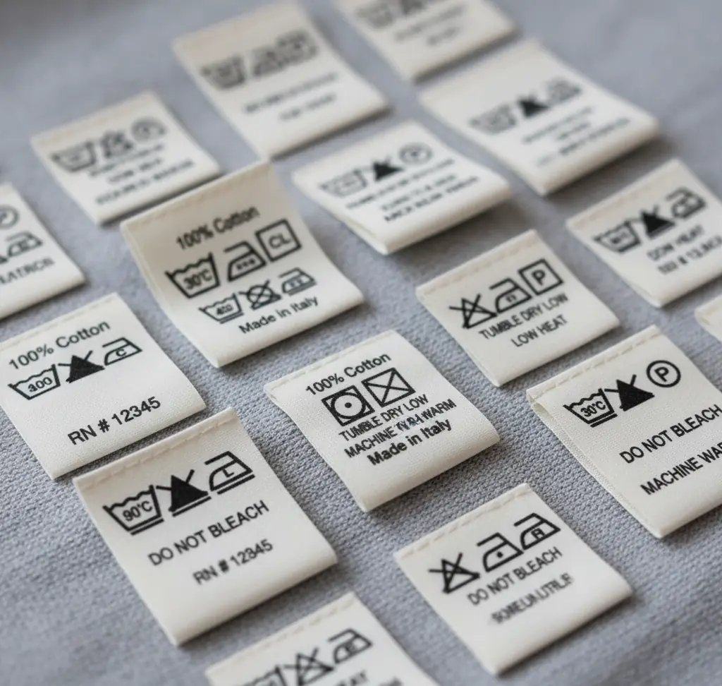 different types of clothing labels