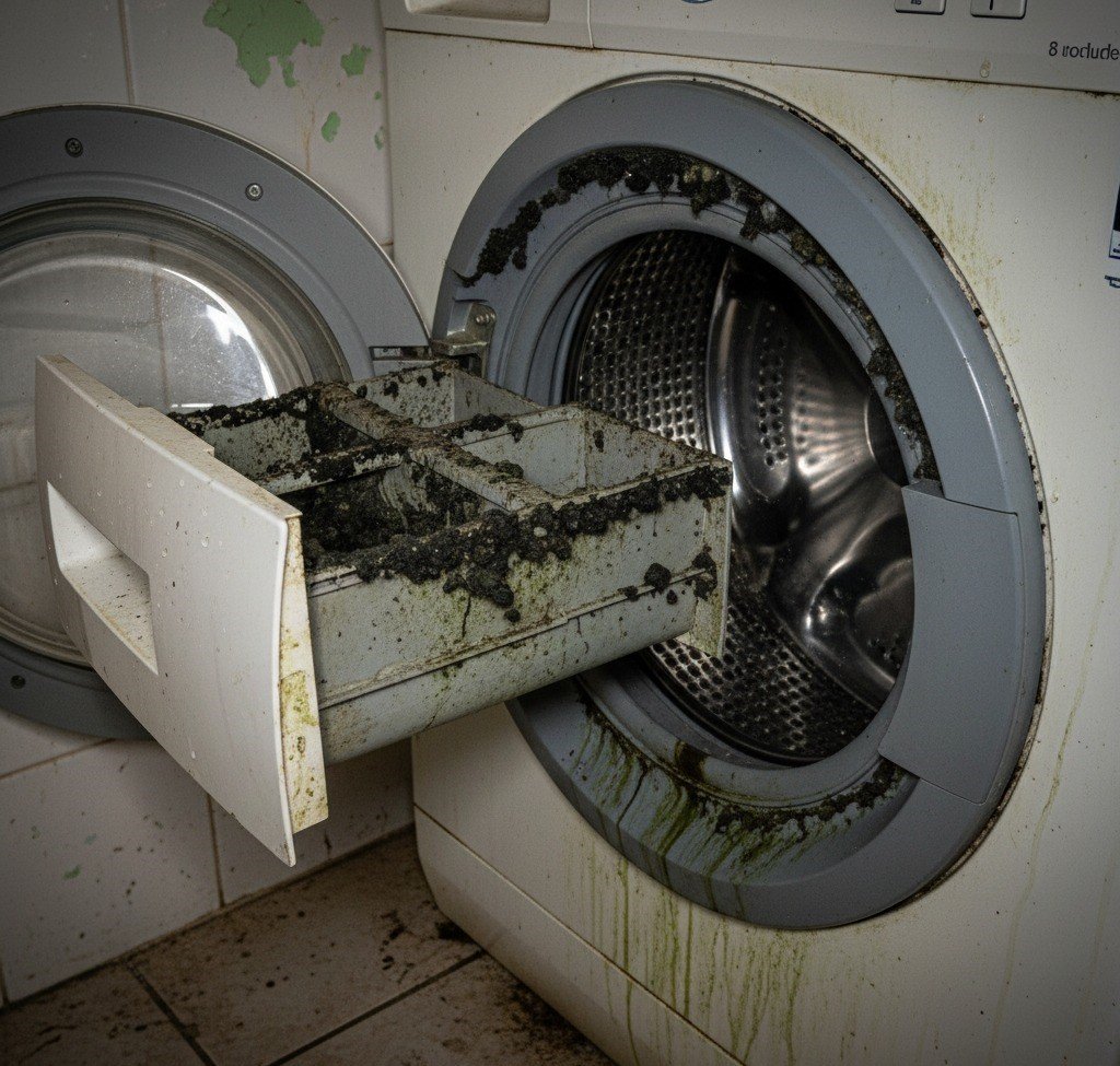 front-load washing machine with mold and mildew