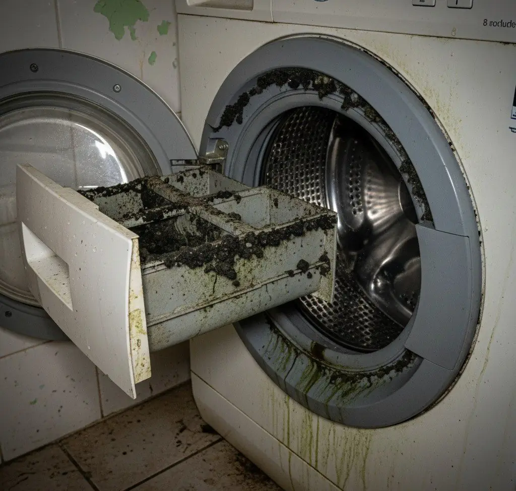 front-load washing machine with mold and mildew