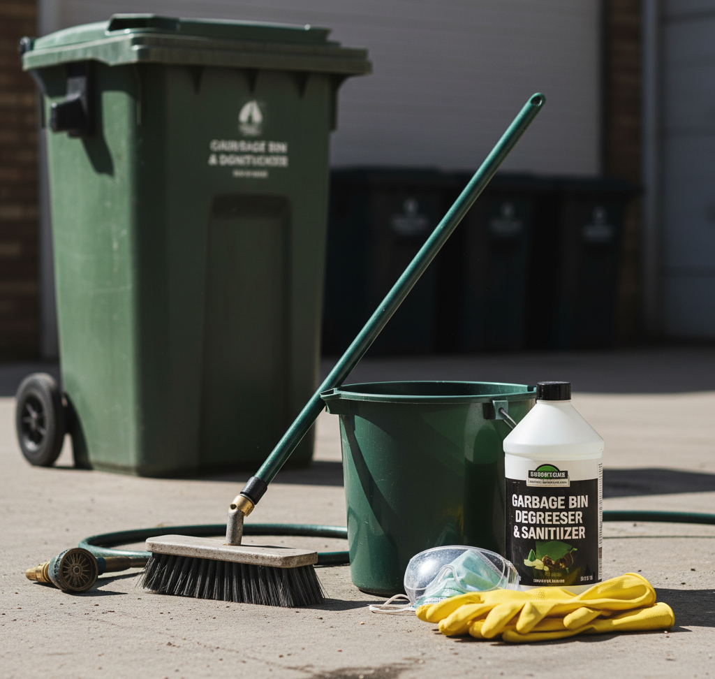 items needed to clean garbage bin