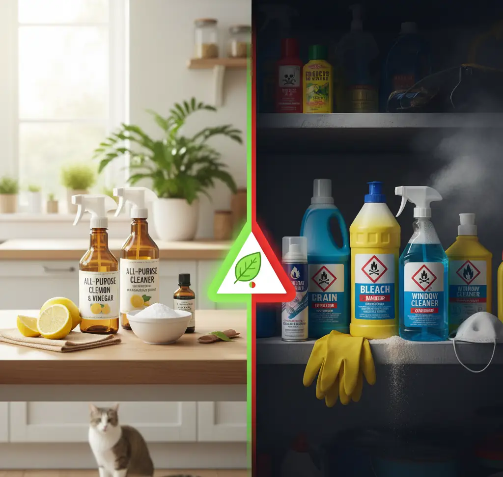 non-toxic cleaning products vs toxic cleaning products