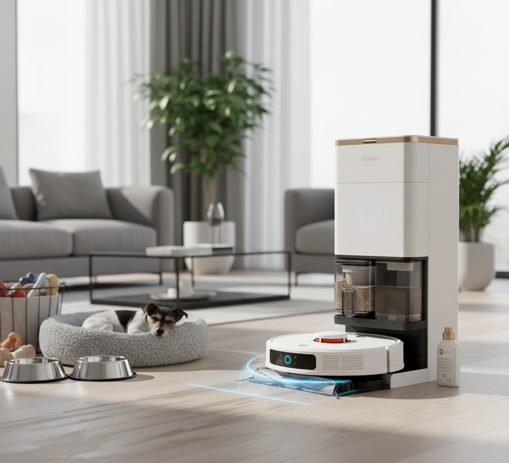 robot vacuum cleaner avoiding the pet area