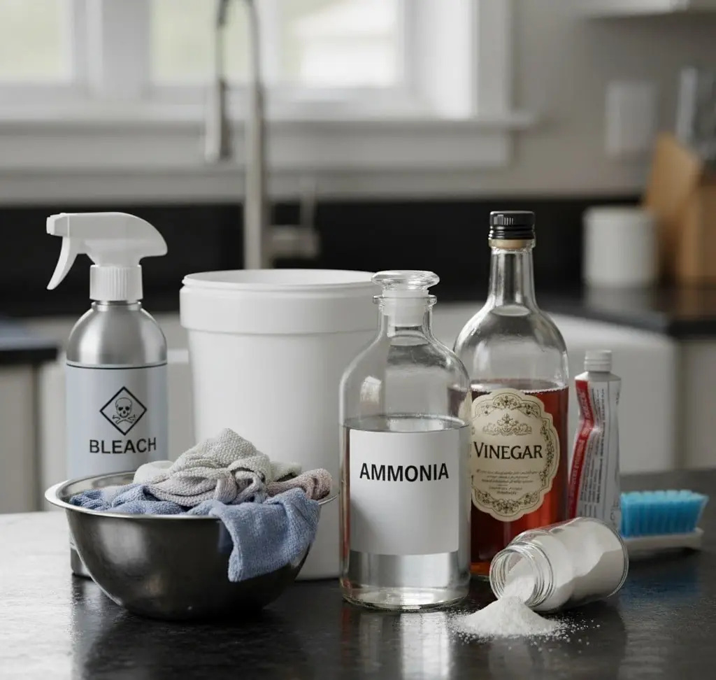 substances that cannot be mixed with Hydrogen Peroxide