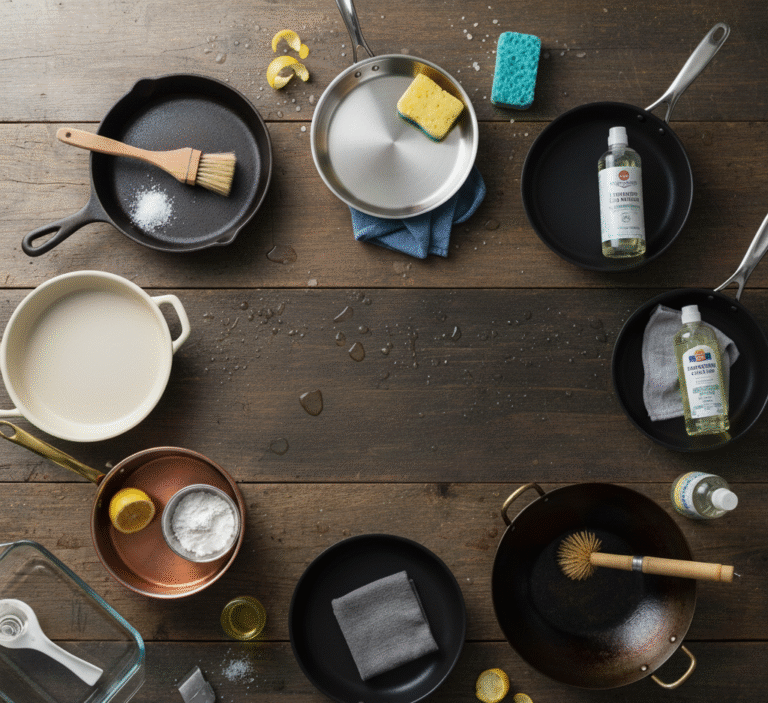 The Pan Care Guide: The Best Tips For Cleaning 7 Different Types of Pans