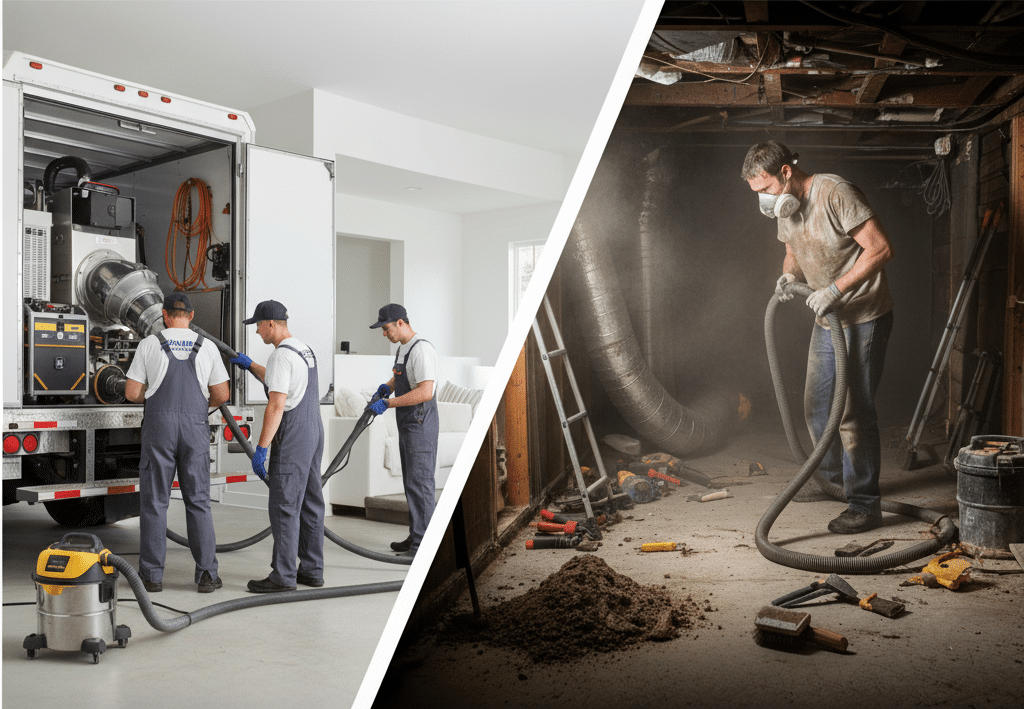 Professional vs. The DIY Reality duct cleaning