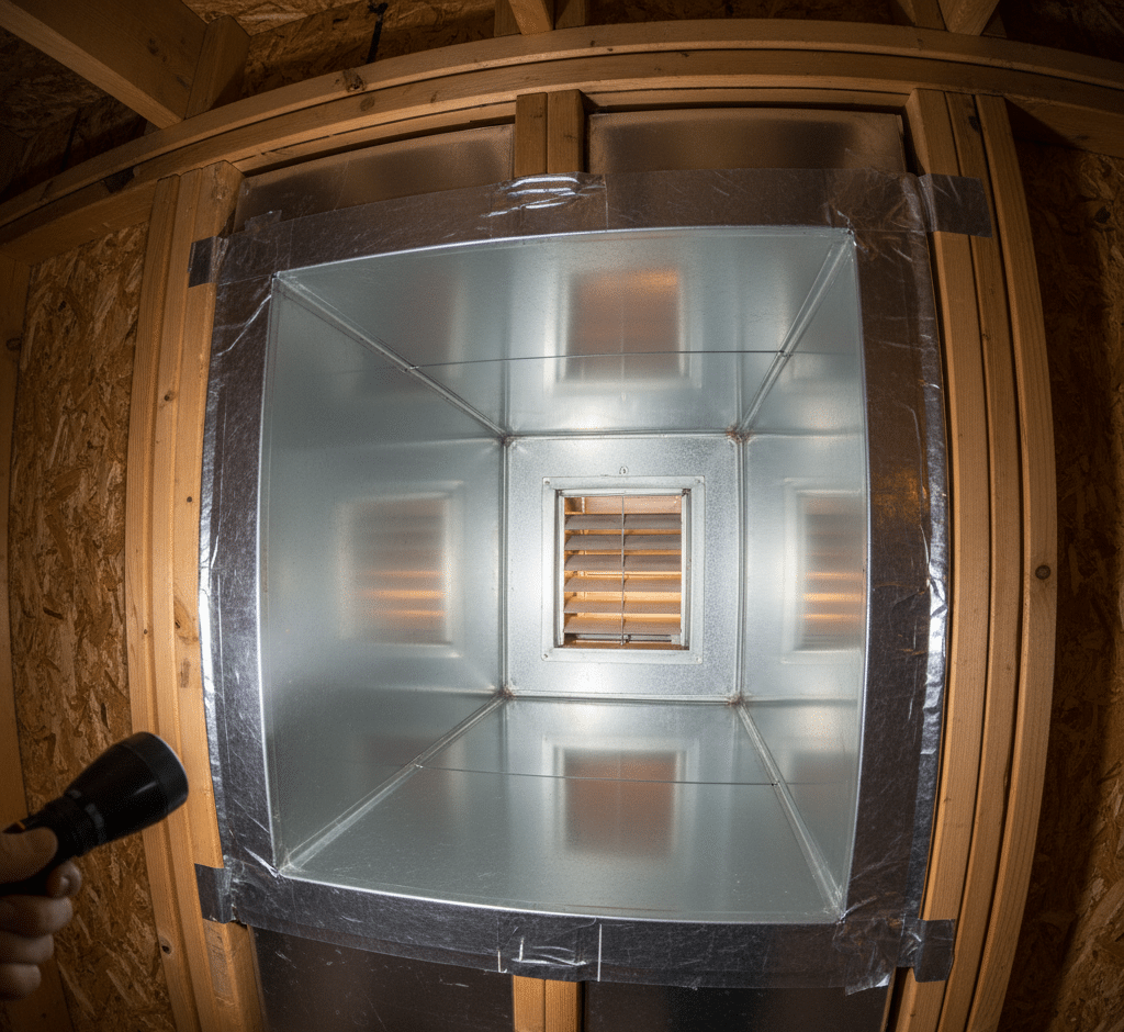 a clean duct in a home