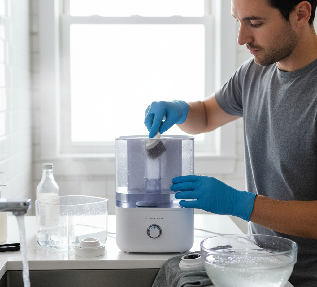 cleaning the humidifier