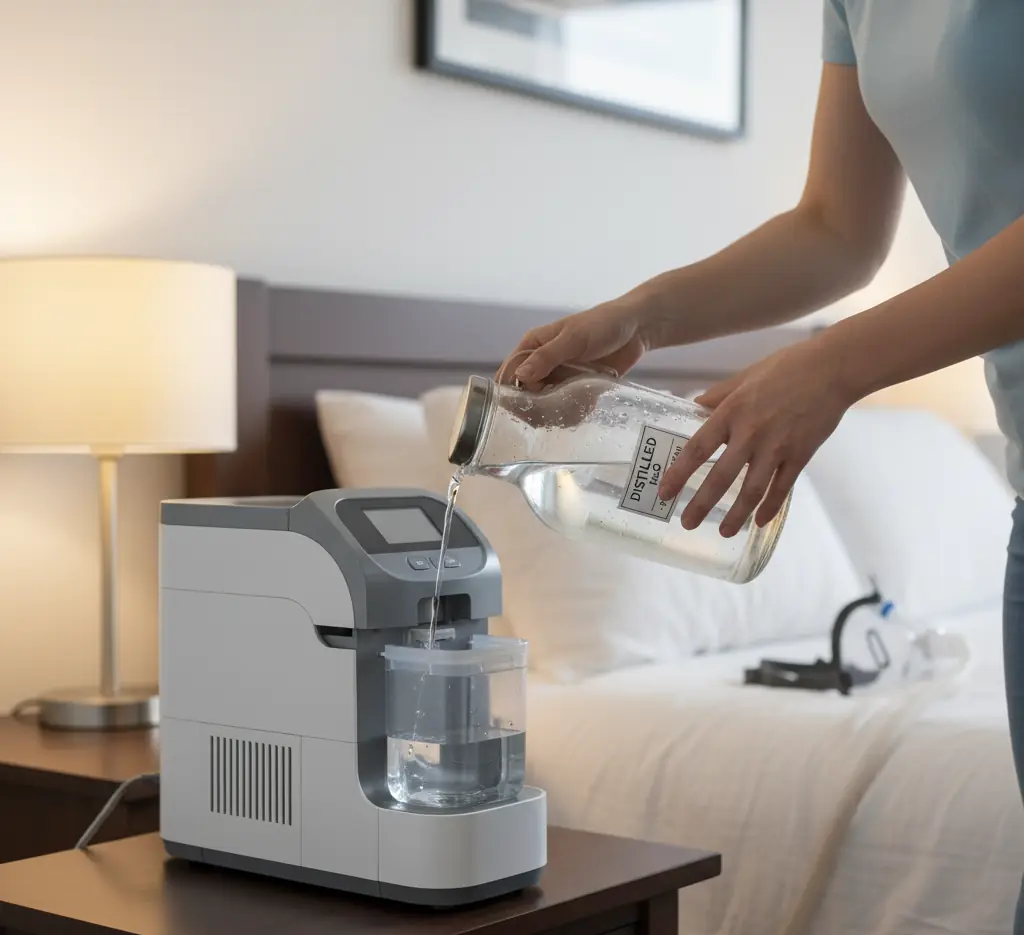 using distilled water in CPAP