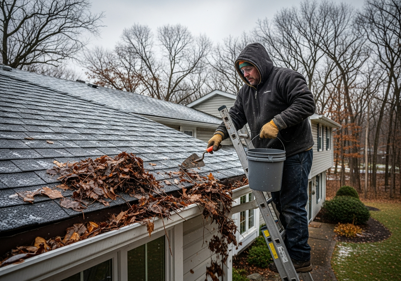 gutter cleaning for winter