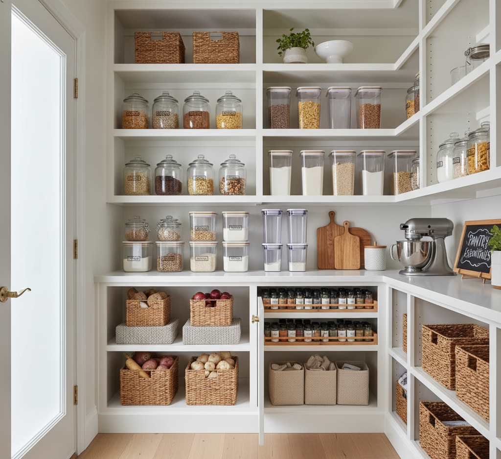 organized kitchen pantry